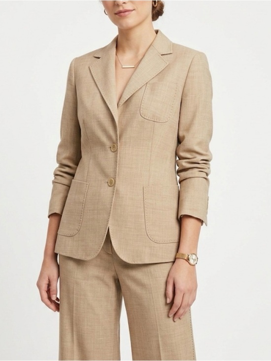 Banana Republic Jackets & Blazers - Banana Republic Tan Wool Silk Professional Business SuitJacket 8 Pants 10